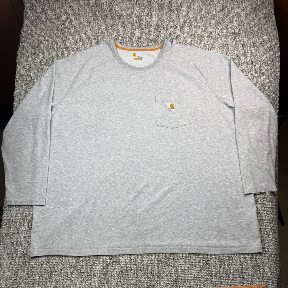 Carhartt Shirt Mens 4XL Long Sleeve Workwear 100393 034 Gray